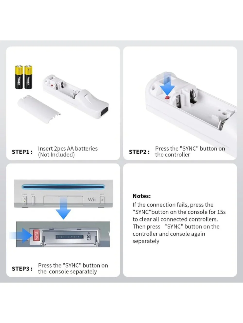 Upgrade Remote Controller Set with Silicone Case & Wristband for Wii/Wii U - 2